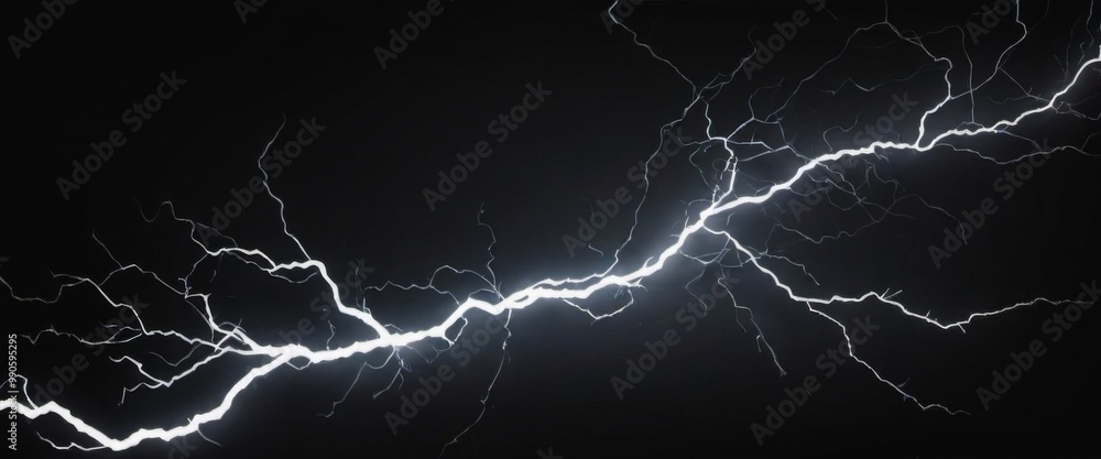 .lightning on black isolated. generative ai .lightning on black isolated. generative ai