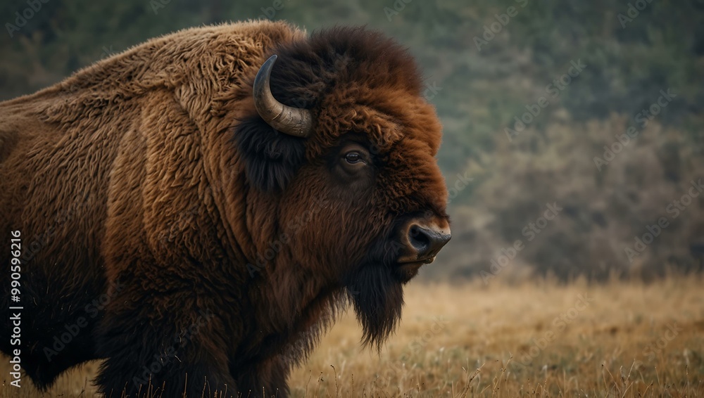 Bison strength depicted with natural textures. Bison strength depicted with natural textures.