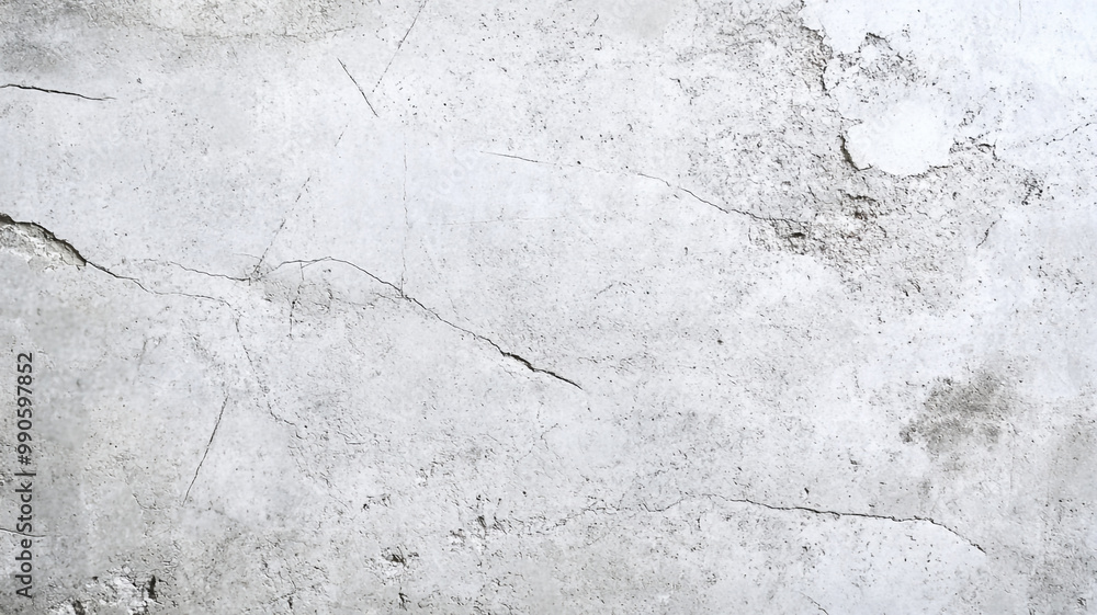 Obraz premium Gray concrete surface with visible cracks and textures in natural light