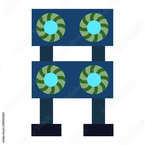 Mining Farm Icon Style
