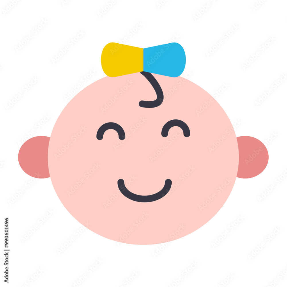 Fototapeta premium Baby Girl Icon Style