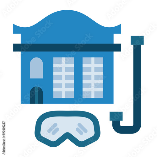 Dive Resort Icon Style