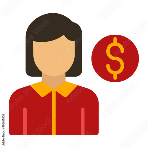 Junior Sales Rep Icon Style