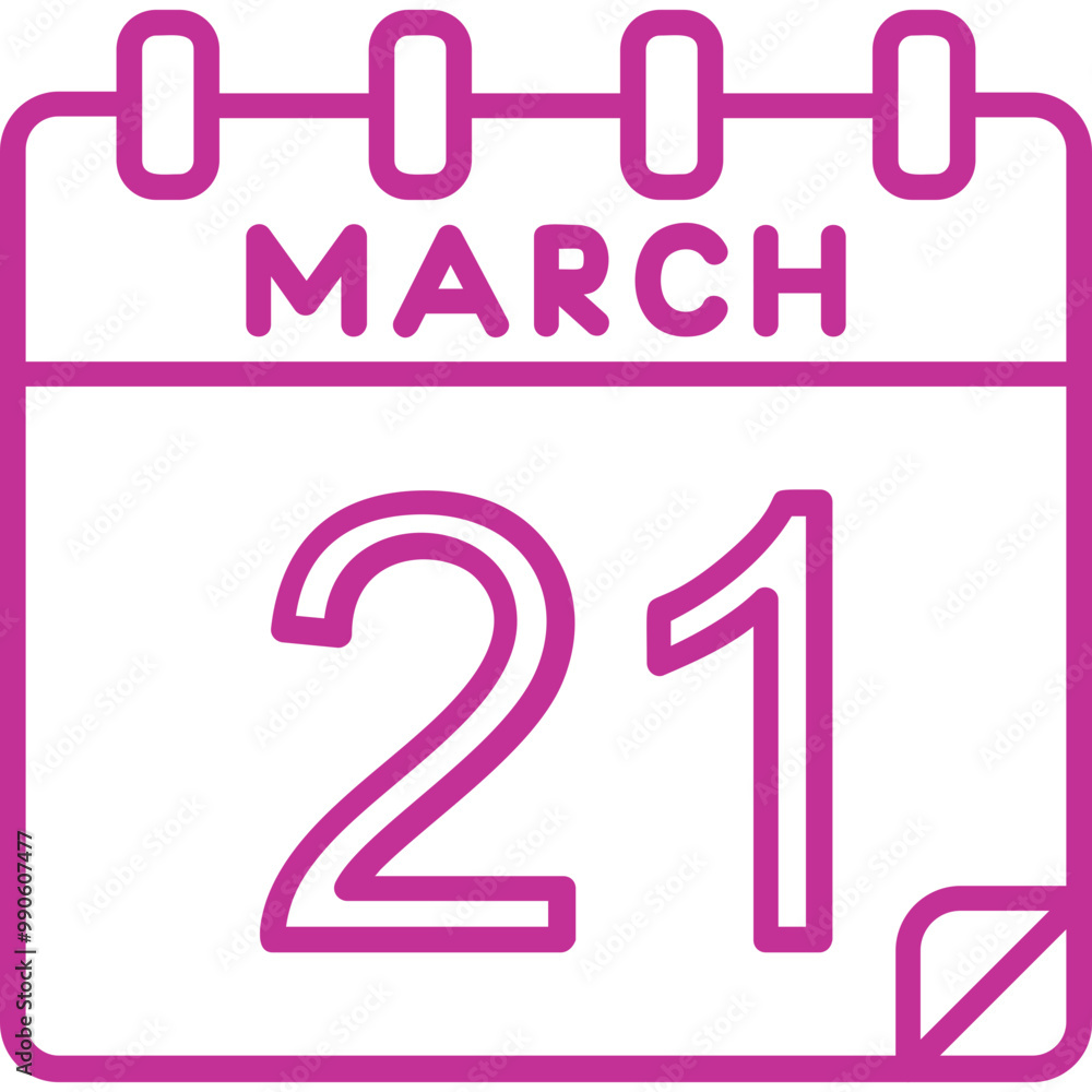 21 March Vector Icon Design 21 March Vector Icon Design