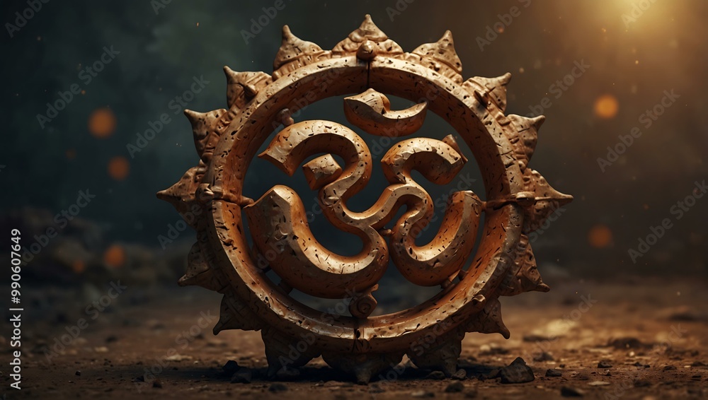 Fototapeta premium Another Om or Aum symbol in Hinduism.