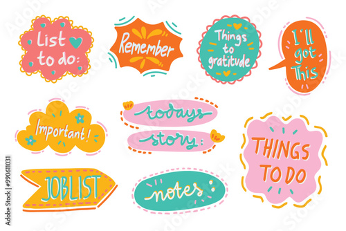 Cute Colorful Journal Sticker Collection