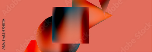 Fluid color geometric shapes abstract background. Vector Illustration For Wallpaper, Banner, Background, Card, Book Illustration, landing page