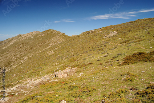 Vedute panoramiche sul sentiero per Punta La Marmora, sui Monti del Gennargentu photo