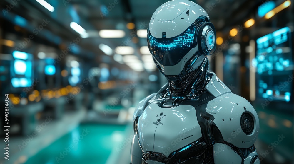 Advanced Robot in a Futuristic Lab Generative AI Advanced Robot in a Futuristic Lab Generative AI