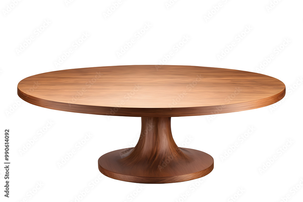 Elegant round wooden table isolated on a transparent or white background. Elegant round wooden table isolated on a transparent or white background.