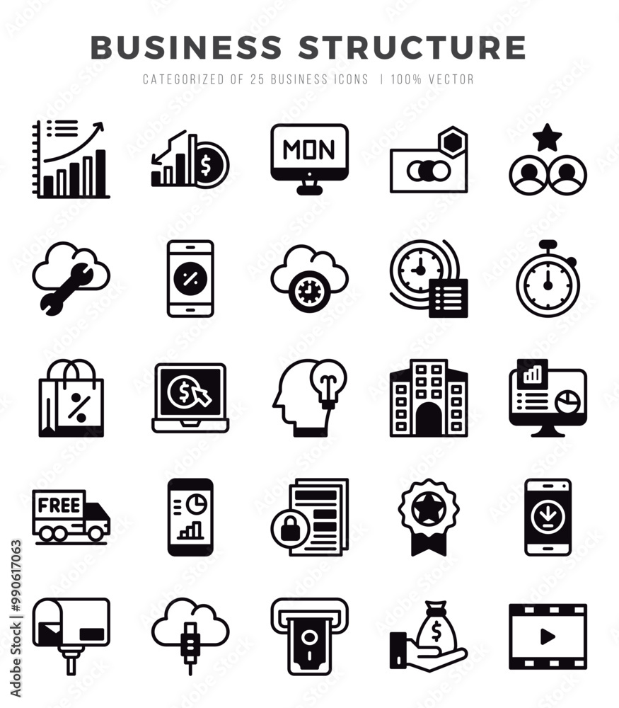 Business Structure icons set for website and mobile site and apps. Business Structure icons set for website and mobile site and apps.