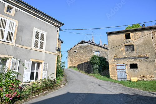 Fototapeta Naklejka Na Ścianę i Meble -  Avioth village France Meuse Lorraine maison croix immobilier logement