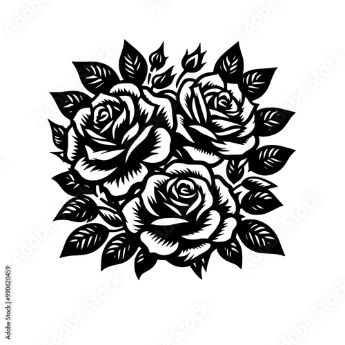 Vector logo of roses. This logo are usually used to show appreciation, admiration, and recognition for someone . It's suitable for use as a logo on business card, greeting card, etc.