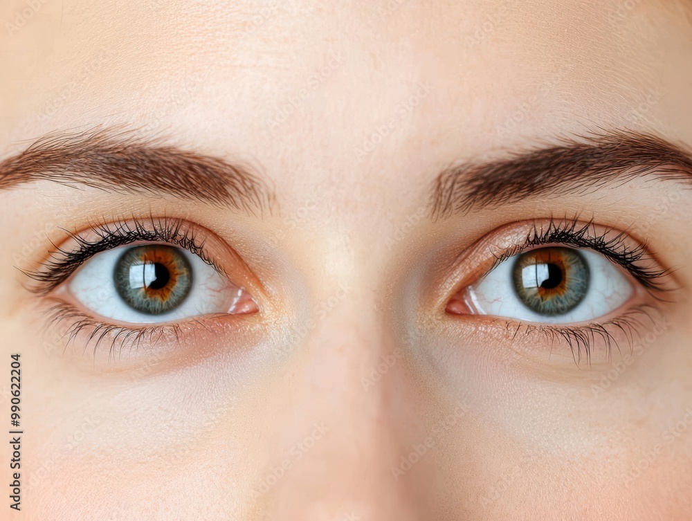 Before and after image of a person receiving corrective lenses treatment, showing blurred vision turning into clear sight, vision improvement, treatment results Before and after image of a person receiving corrective lenses treatment, showing blurred vision turning into clear sight, vision improvement, treatment results