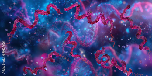 Bild auf Leinwand Campylobacter bacteria infection, foodborne illness