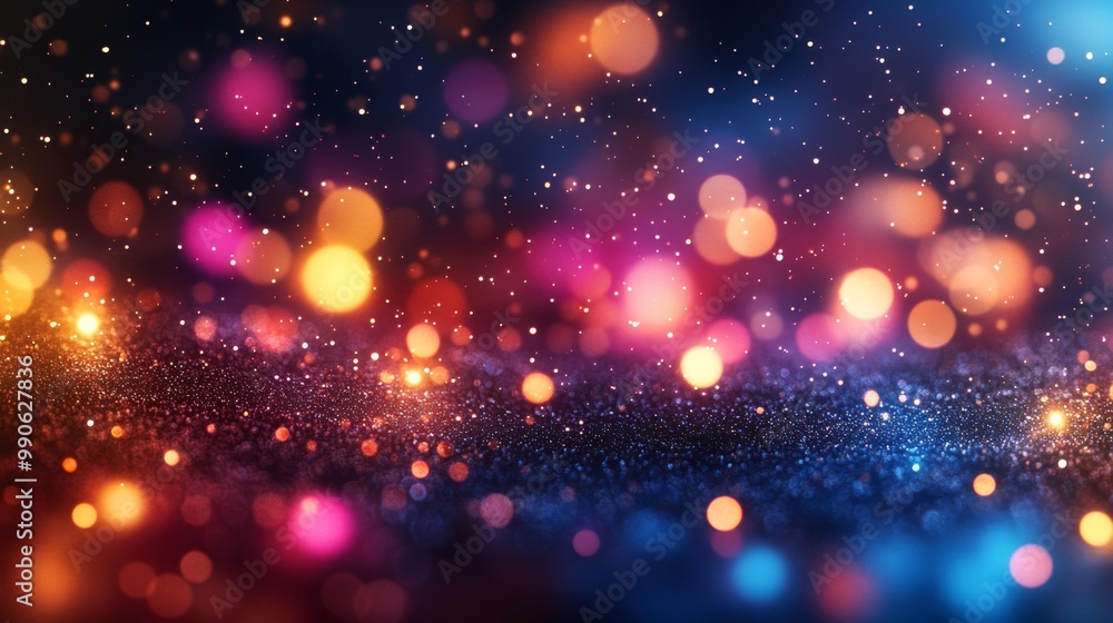 Obraz premium Colorful Bokeh Light Effect Background Generative AI