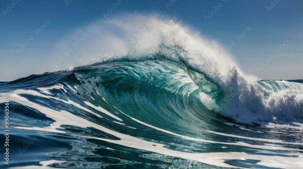 Sea wave isolated on white Sea wave isolated on white