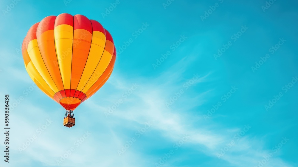 A hot air balloon gracefully navigating the sky, showcasing a slower, but equally captivating form of travel. A hot air balloon gracefully navigating the sky, showcasing a slower, but equally captivating form of travel.