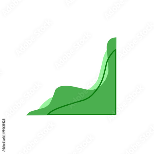 green wave corner border decoration