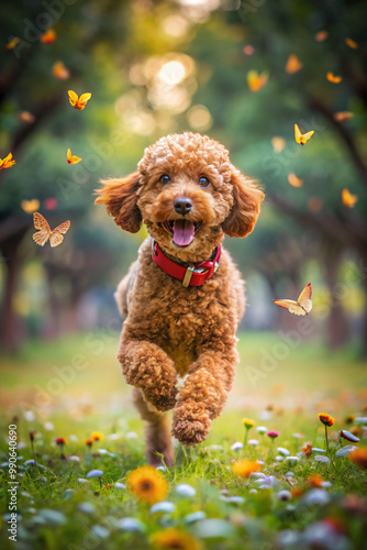 puppy in the parkdog, poodle, animal, pet, cute, puppy, toy, white, canine, brown, breed, small, black, portrait, grass, young, mammal, isolated, sitting, curly, hair, little, animals, pedigree, adora photo