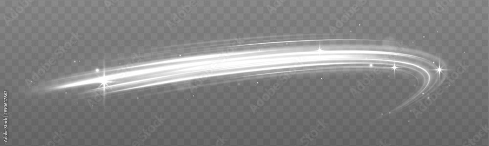 Vector comet with large dust. Expressway, car headlight effect. Light trail wave, fire path trace line and incandescence curve twirl. Speed connection vector background. Vector comet with large dust. Expressway, car headlight effect. Light trail wave, fire path trace line and incandescence curve twirl. Speed connection vector background.
