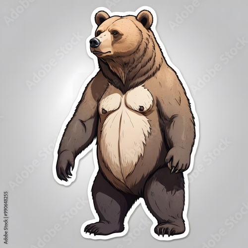 brown bear , Sticker photo