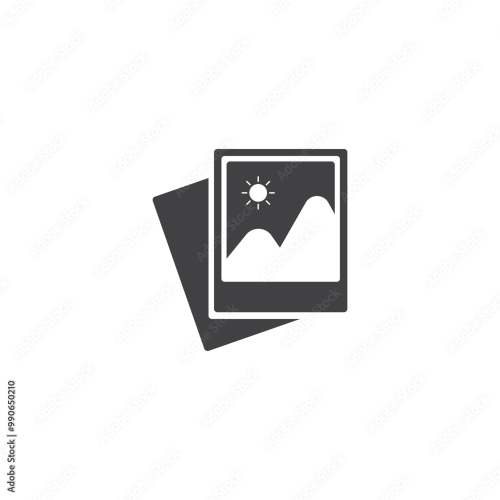 Photo list icon vector illustration template design Photo list icon vector illustration template design