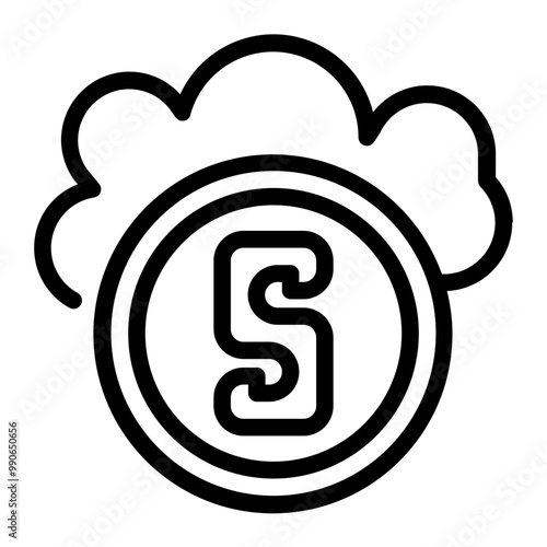  coin money, cloud, icon, technology, cloudy