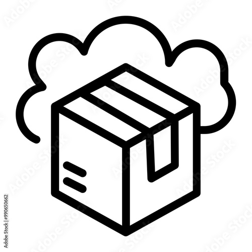 package, cloud, icon, technology, cloudy