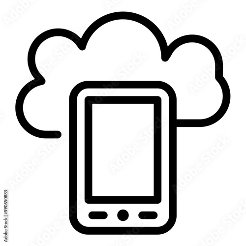  mobile, cloud, icon, technology, cloudy