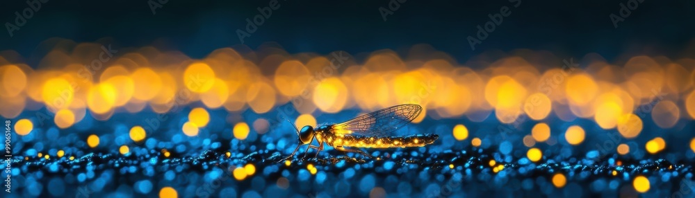 Close-up of glowing fireflies in a forest, their light illuminating the surrounding foliage in a magical, serene glow, glowtime, nature shine Close-up of glowing fireflies in a forest, their light illuminating the surrounding foliage in a magical, serene glow, glowtime, nature shine