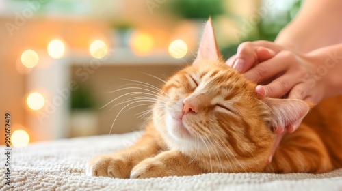 Gentle Massage for Relaxed Feline Companion