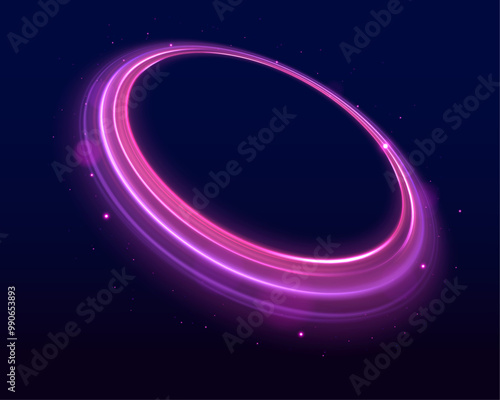 Abstract vector fire circles, sparkling swirls and energy light spiral frames.The energy flow tunnel. Shine round frame with light circles light effect.	