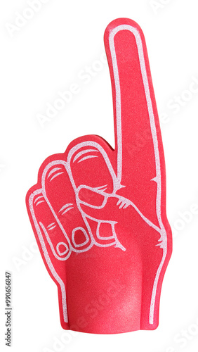 Sports cheering png glove sticker, transparent background photo