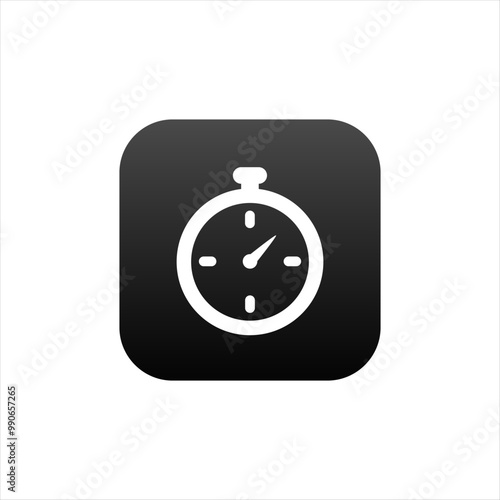 Modern application for clock on mobile phone. Watch realism icon, Timer logo for smart phone.