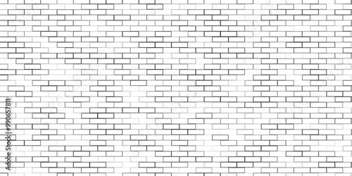 White brick patterned background wallpaper, Realistic decorative background.