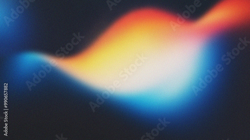 abstract background with blurred wavy lines in blue and orange colors