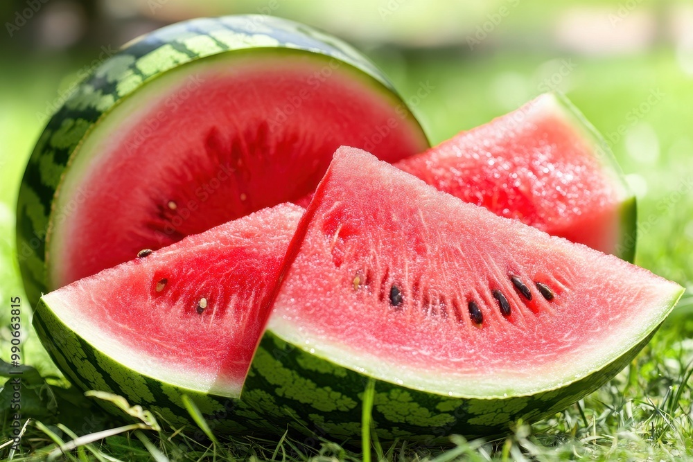Big ripe red watermelon pieces Big ripe red watermelon pieces