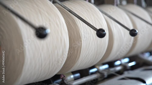 thread winding machine in spinning mill