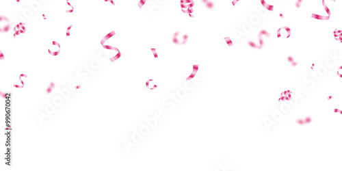 pink confetti background for festival decoration vector illustration