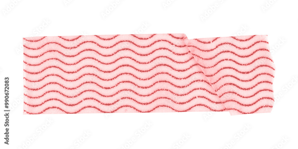 Pattern washi tape png collage element, red wave on transparent background Pattern washi tape png collage element, red wave on transparent background