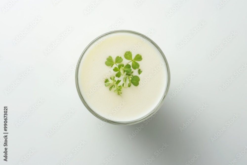 Elegant Clover Club Cocktail on White Background Elegant Clover Club Cocktail on White Background