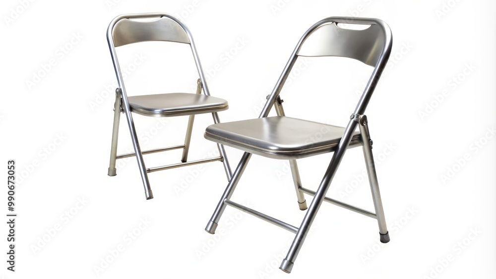 A modern and compact chair, built to last with a durable metal frame, boasts a chic silver color A modern and compact chair, built to last with a durable metal frame, boasts a chic silver color