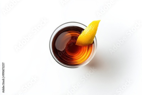 Revitalizing Corpse Reviver No. 2 on White Background photo