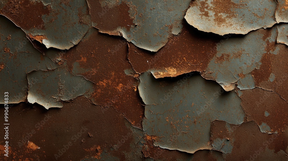 A vibrant depiction of a metal sheet with rust and cracked blue paint, highlighting the beauty in decay and the effects of time on industrial materials, perfect for conceptual themes. A vibrant depiction of a metal sheet with rust and cracked blue paint, highlighting the beauty in decay and the effects of time on industrial materials, perfect for conceptual themes.