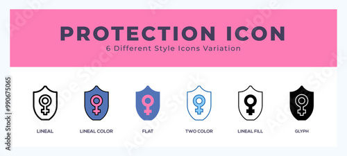 Protection icon set. Design elements for logo