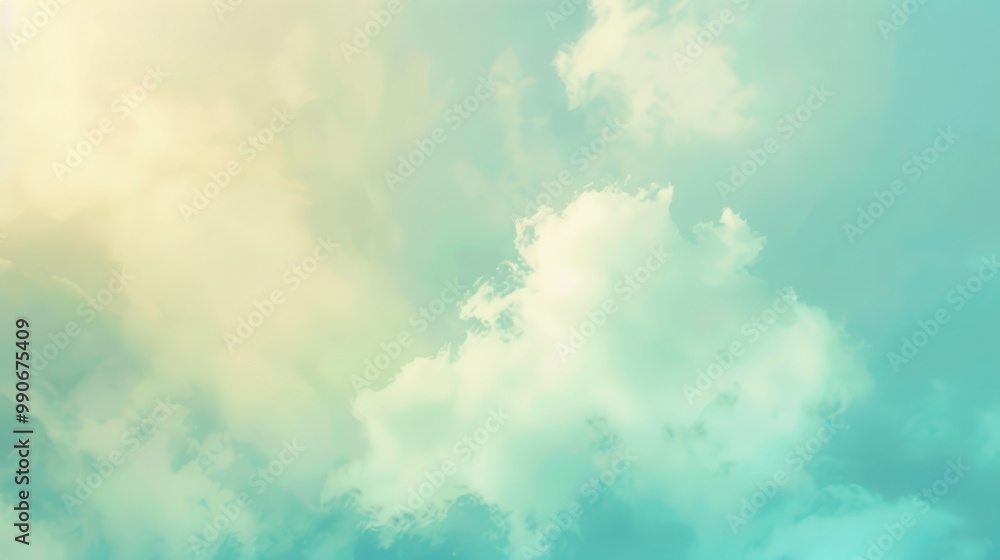 Fototapeta premium A blue sky with white clouds