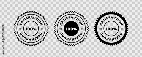 100 percent satisfaction guaranteed vector illustration