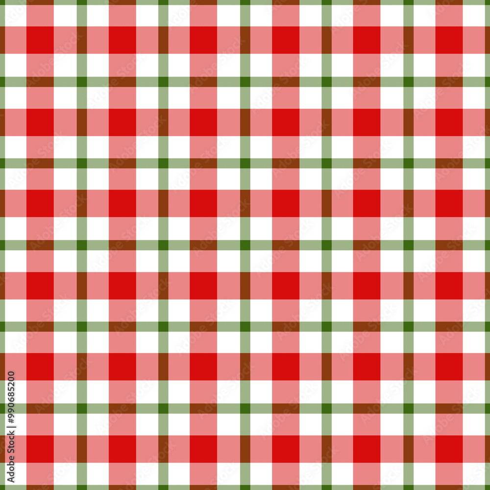 Green Red white plaid pattern XmassPL_016 Green Red white plaid pattern XmassPL_016