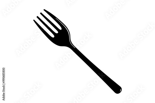  Dining Fork Silhouette Vector Art